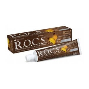 ROCS COFFEE & TABACCO 60ml - naturalna pasta do zębów usuwająca przebarwienia z kawy