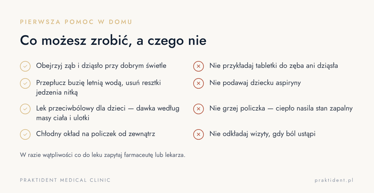 Ból zęba u dziecka — co robić, a czego nie